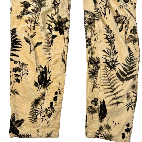 Pilcro Anthropologie Wanderer Mid-Rise Corduroy Pants Beige Floral Women’s 30 - Picture 12 of 16